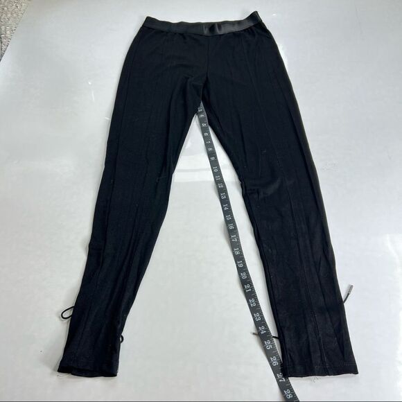FREE PEOPLE NWT New Movement Small Black Leggings Lace Up Ankle Joggers - Picture 4 of 9